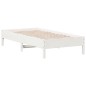 vidaXL Massivholzbett ohne Matratze Weiß 90x190 cm Kiefernholz vidaXL Massivholzbett ohne Matratze Weiß 90x190 cm Kiefernholz