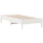 vidaXL Massivholzbett ohne Matratze Weiß 90x190 cm Kiefernholz vidaXL Massivholzbett ohne Matratze Weiß 90x190 cm Kiefernholz
