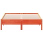 vidaXL Massivholzbett ohne Matratze Wachsbraun 120x190 cm Kiefernholz