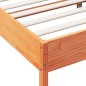 vidaXL Massivholzbett ohne Matratze Wachsbraun 120x190 cm Kiefernholz