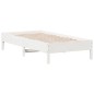 vidaXL Massivholzbett ohne Matratze Weiß 75x190 cm Kiefernholz vidaXL Massivholzbett ohne Matratze Weiß 75x190 cm Kiefernholz