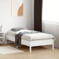vidaXL Massivholzbett ohne Matratze Weiß 75x190 cm Kiefernholz vidaXL Massivholzbett ohne Matratze Weiß 75x190 cm Kiefernholz
