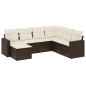vidaXL 7-tlg. Garten-Sofagarnitur mit Kissen Braun Poly Rattan vidaXL 7-tlg. Garten-Sofagarnitur mit Kissen Braun Poly Rattan