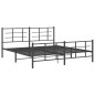 vidaXL Bettgestell mit Kopf- und Fußteil Metall Schwarz 183x213 cm vidaXL Bettgestell mit Kopf- und Fußteil Metall Schwarz 183x213 cm