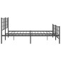 vidaXL Bettgestell mit Kopf- und Fußteil Metall Schwarz 183x213 cm vidaXL Bettgestell mit Kopf- und Fußteil Metall Schwarz 183x213 cm