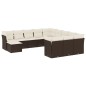 vidaXL 12-tlg. Garten-Sofagarnitur mit Kissen Braun Poly Rattan vidaXL 12-tlg. Garten-Sofagarnitur mit Kissen Braun Poly Rattan