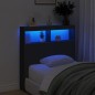 vidaXL LED-Kopfteil mit Ablagen Schwarz 100x17x102 cm vidaXL LED-Kopfteil mit Ablagen Schwarz 100x17x102 cm