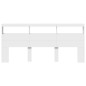 vidaXL LED-Kopfteil mit Ablagen Weiß 220x17x102 cm vidaXL LED-Kopfteil mit Ablagen Weiß 220x17x102 cm