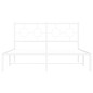 vidaXL Bettgestell mit Kopfteil Metall Weiß 135x190 cm vidaXL Bettgestell mit Kopfteil Metall Weiß 135x190 cm