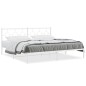 vidaXL Bettgestell mit Kopfteil Metall Weiß 193x203 cm