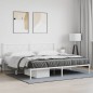 vidaXL Bettgestell mit Kopfteil Metall Weiß 193x203 cm