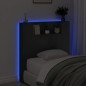 vidaXL LED-Kopfteil mit Ablagen Schwarz 100x16,5x103,5 cm vidaXL LED-Kopfteil mit Ablagen Schwarz 100x16,5x103,5 cm