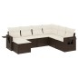 vidaXL 7-tlg. Garten-Sofagarnitur mit Kissen Braun Poly Rattan vidaXL 7-tlg. Garten-Sofagarnitur mit Kissen Braun Poly Rattan