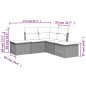 vidaXL 5-tlg. Garten-Sofagarnitur mit Kissen Braun Poly Rattan vidaXL 5-tlg. Garten-Sofagarnitur mit Kissen Braun Poly Rattan
