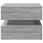vidaXL Couchtisch mit LED-Leuchten Grau Sonoma 50x50x40 cm