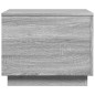 vidaXL Couchtisch mit LED-Leuchten Grau Sonoma 50x50x40 cm vidaXL Couchtisch mit LED-Leuchten Grau Sonoma 50x50x40 cm