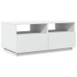 vidaXL Couchtisch mit LED-Leuchten Weiß 90x49x40 cm vidaXL Couchtisch mit LED-Leuchten Weiß 90x49x40 cm