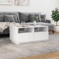 vidaXL Couchtisch mit LED-Leuchten Weiß 90x49x40 cm vidaXL Couchtisch mit LED-Leuchten Weiß 90x49x40 cm