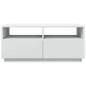 vidaXL Couchtisch mit LED-Leuchten Weiß 90x49x40 cm vidaXL Couchtisch mit LED-Leuchten Weiß 90x49x40 cm