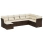 vidaXL 8-tlg. Garten-Sofagarnitur mit Kissen Braun Poly Rattan vidaXL 8-tlg. Garten-Sofagarnitur mit Kissen Braun Poly Rattan