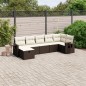 vidaXL 7-tlg. Garten-Sofagarnitur mit Kissen Braun Poly Rattan vidaXL 7-tlg. Garten-Sofagarnitur mit Kissen Braun Poly Rattan