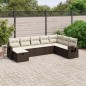 vidaXL 8-tlg. Garten-Sofagarnitur mit Kissen Braun Poly Rattan vidaXL 8-tlg. Garten-Sofagarnitur mit Kissen Braun Poly Rattan