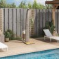vidaXL Gartendusche Grau 55x60x224 cm Poly Rattan und Akazienholz vidaXL Gartendusche Grau 55x60x224 cm Poly Rattan und Akazienholz