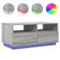 vidaXL Couchtisch mit LED-Leuchten Grau-Sonoma 90x49x40 cm vidaXL Couchtisch mit LED-Leuchten Grau-Sonoma 90x49x40 cm