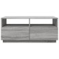 vidaXL Couchtisch mit LED-Leuchten Grau-Sonoma 90x49x40 cm vidaXL Couchtisch mit LED-Leuchten Grau-Sonoma 90x49x40 cm