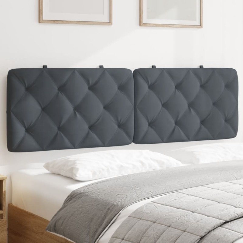 vidaXL Kopfteil-Kissen Dunkelgrau 160 cm Samt vidaXL Kopfteil-Kissen Dunkelgrau 160 cm Samt