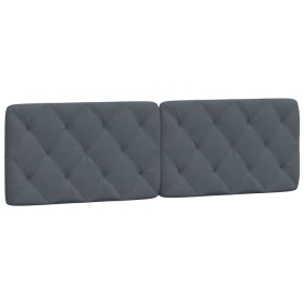 vidaXL Kopfteil-Kissen Dunkelgrau 160 cm Samt