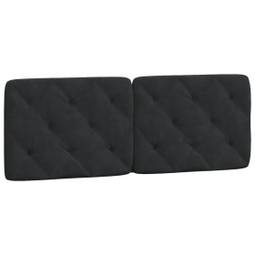 vidaXL Kopfteil-Kissen Schwarz 140 cm Samt