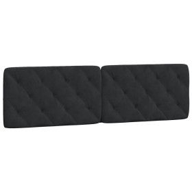 vidaXL Kopfteil-Kissen Schwarz 180 cm Samt