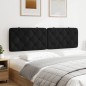vidaXL Kopfteil-Kissen Schwarz 180 cm Samt