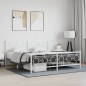 vidaXL Bettgestell mit Kopf- und Fußteil Metall Weiß 180x200 cm vidaXL Bettgestell mit Kopf- und Fußteil Metall Weiß 180x200 cm