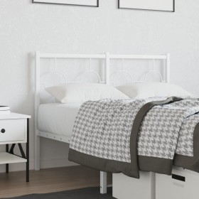 vidaXL Kopfteil Metall Weiß 120 cm