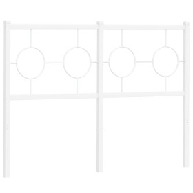 vidaXL Kopfteil Metall Weiß 120 cm
