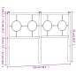 vidaXL Kopfteil Metall Weiß 120 cm vidaXL Kopfteil Metall Weiß 120 cm