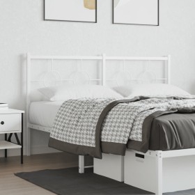 vidaXL Kopfteil Metall Weiß 160 cm