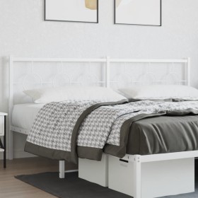 vidaXL Kopfteil Metall Weiß 193 cm