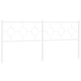 vidaXL Kopfteil Metall Weiß 193 cm
