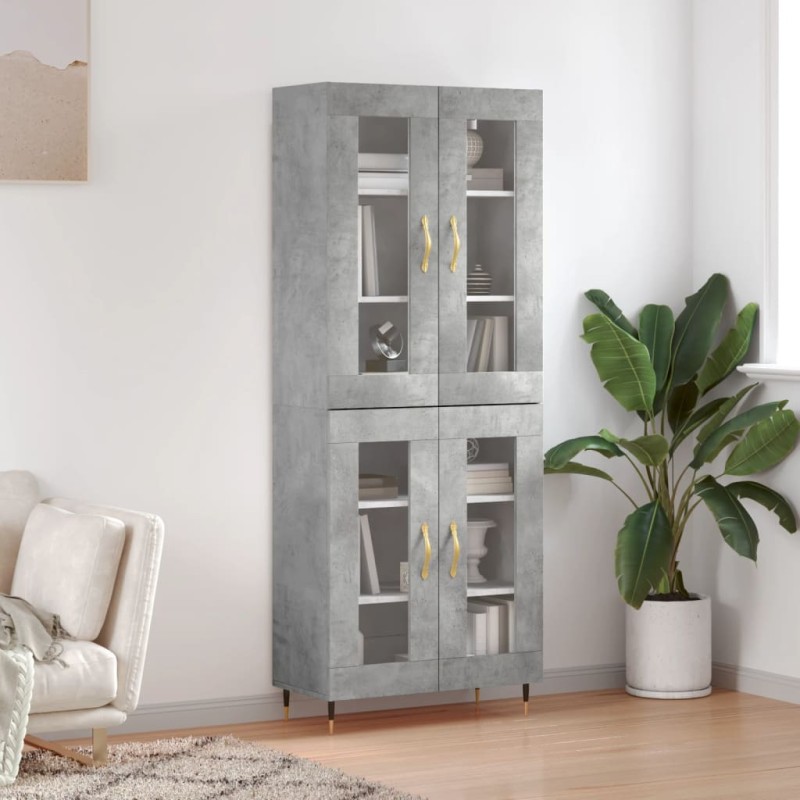 vidaXL Highboard Betongrau 69,5x34x180 cm Holzwerkstoff vidaXL Highboard Betongrau 69,5x34x180 cm Holzwerkstoff