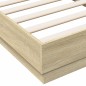 vidaXL Bettgestell Sonoma-Eiche 75x190 cm Holzwerkstoff vidaXL Bettgestell Sonoma-Eiche 75x190 cm Holzwerkstoff