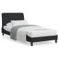 vidaXL Bettgestell mit LED-Leuchten Schwarz 90x190 cm Samt vidaXL Bettgestell mit LED-Leuchten Schwarz 90x190 cm Samt