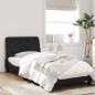 vidaXL Bettgestell mit LED-Leuchten Schwarz 90x190 cm Samt vidaXL Bettgestell mit LED-Leuchten Schwarz 90x190 cm Samt