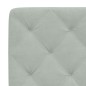 vidaXL Bettgestell mit LED-Leuchten Hellgrau 90x200 cm Samt vidaXL Bettgestell mit LED-Leuchten Hellgrau 90x200 cm Samt