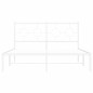 vidaXL Bettgestell mit Kopfteil Metall Weiß 140x200 cm vidaXL Bettgestell mit Kopfteil Metall Weiß 140x200 cm