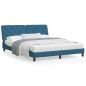 vidaXL Bettgestell mit Kopfteil Blau 160x200 cm Samt vidaXL Bettgestell mit Kopfteil Blau 160x200 cm Samt