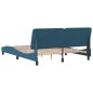 vidaXL Bettgestell mit Kopfteil Blau 160x200 cm Samt vidaXL Bettgestell mit Kopfteil Blau 160x200 cm Samt