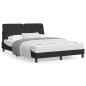 vidaXL Bettgestell mit Kopfteil Schwarz 140x190 cm Samt vidaXL Bettgestell mit Kopfteil Schwarz 140x190 cm Samt